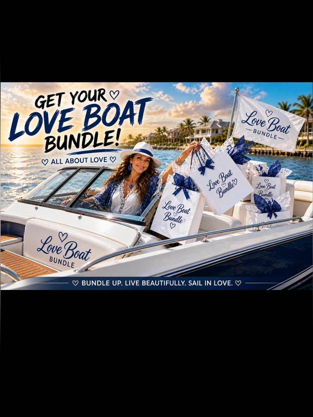 Love Boat Bundle Gift Bags - White & Navy